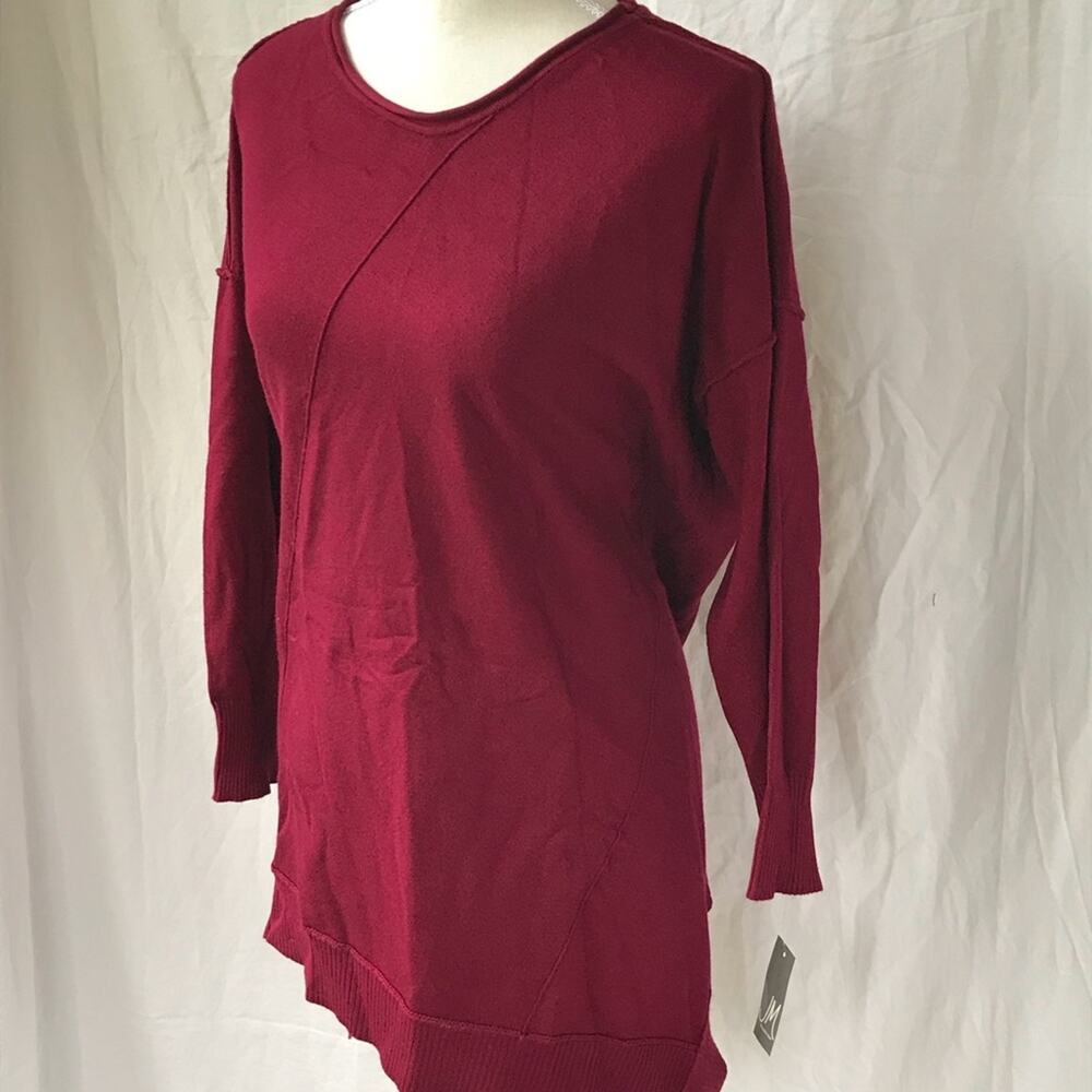 JM Collection Asymmetrical Sweater - Picture 2 of 7